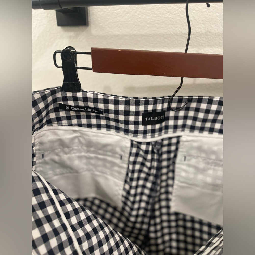Talbots chatham ankle pant gingham 16 - Picture 6 of 8